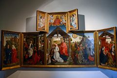 New York Cloisters 29 010 Glass Gallery - The Nativity - Workshop of Rogier van der Weyden, 1399-1464 Brussels
